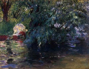 John Singer Sargent : A Backwater, Calcot Mill near Reading